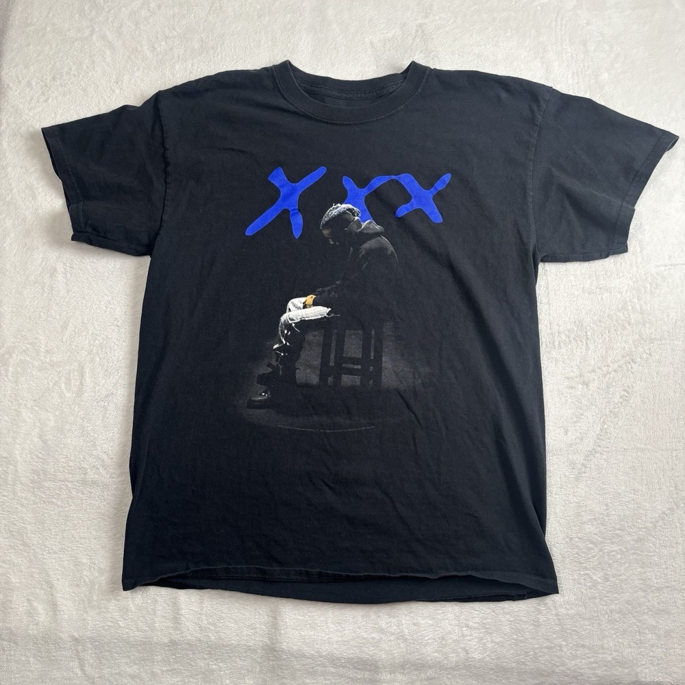 XXXTentacion 2019 Black Short Sleeve Graphic Rap Shirt Men's Large
